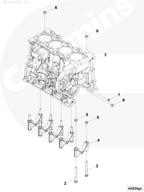 Блок цилиндров для двигателя Cummins QSF2.8L