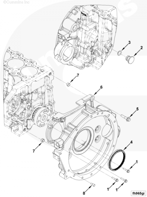 Картер маховика для двигателя Cummins QSF2.8L