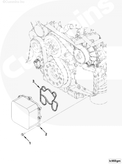 Маслоохладитель для двигателя Cummins QSF2.8L