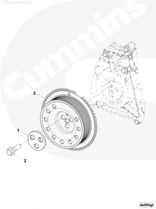 Шкив коленчатого вала для двигателя Cummins QSF2.8L