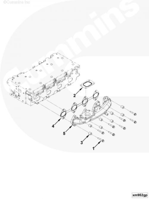 Выпускной коллектор для двигателя Cummins QSF2.8L