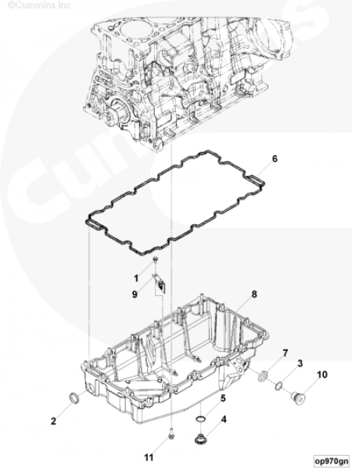 Поддон картера для двигателя Cummins QSF2.8L