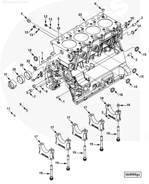 Блок цилиндров для двигателя Cummins B 3.3