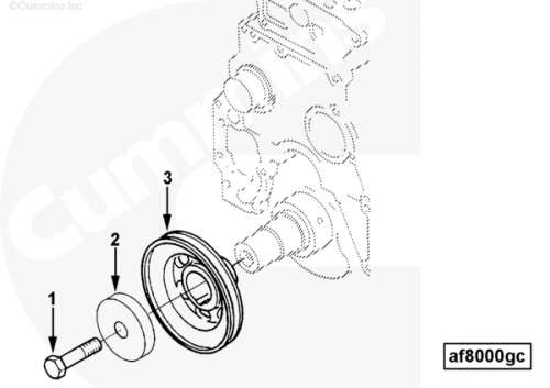 Болт крепления шкива коленвала для двигателя Cummins B 3.3