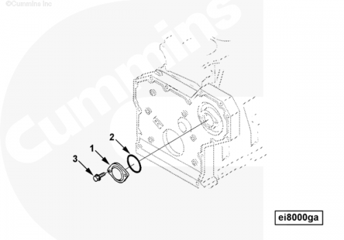 Кольцо уплотнительное крышки привода тахометра для двигателя Cummins B 3.3