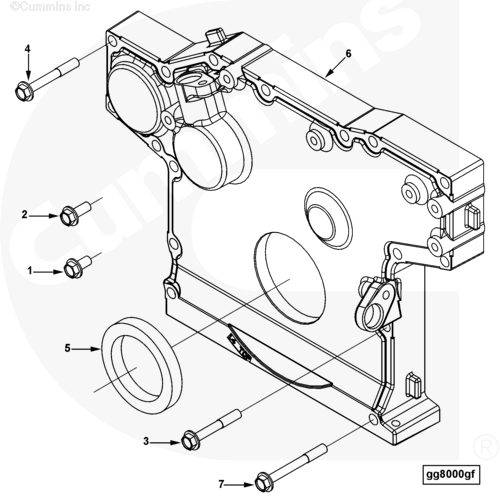 Крышка распределительных шестерен для двигателя Cummins B 3.3