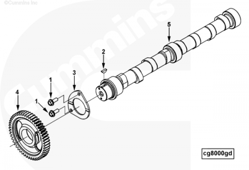 Распределительный вал для двигателя Cummins B 3.3