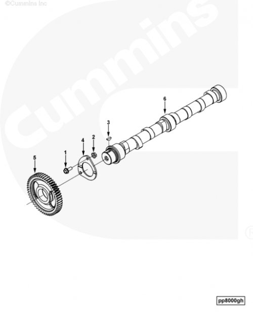 Распределительный вал для двигателя Cummins B 3.3