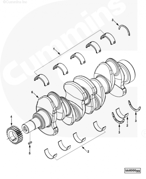 Шестерня коленвала для двигателя Cummins B 3.3