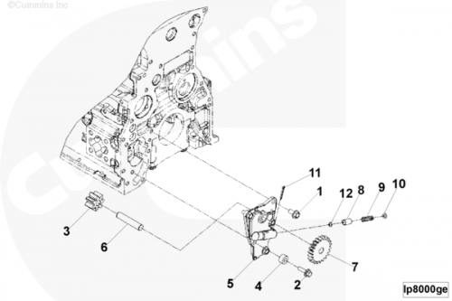Шестерня масляного насоса для двигателя Cummins B 3.3