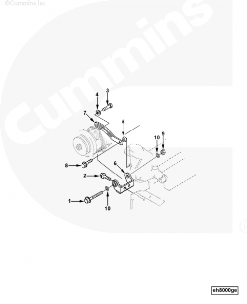 Кронштейн генератора для двигателя Cummins B 3.3