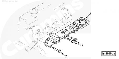 Болт крепления впускного коллектора для двигателя Cummins B 3.3