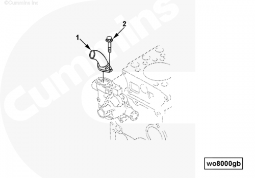 Болт крепления выпускного воздушного патрубка для двигателя Cummins B 3.3