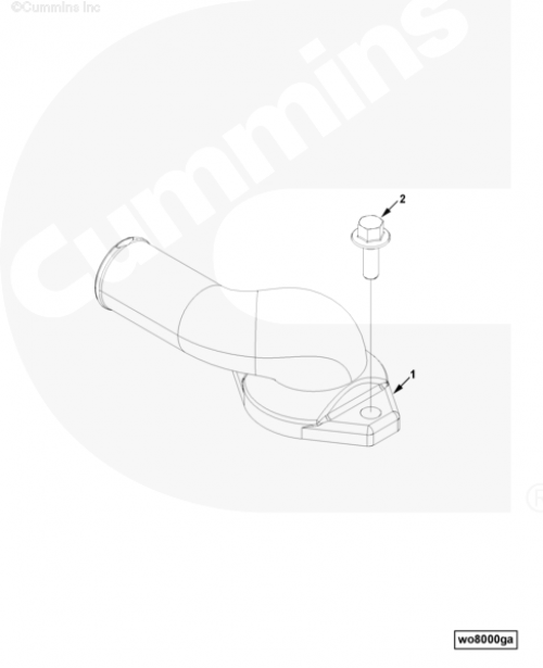 Болт крепления патрубка водяного выпускного для двигателя Cummins B 3.3