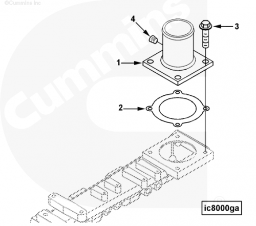 Впускной воздушный патрубок для двигателя Cummins B 3.3