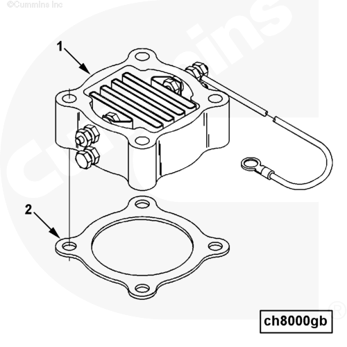 Прокладка нагревателя впускного воздуха для двигателя Cummins B 3.3