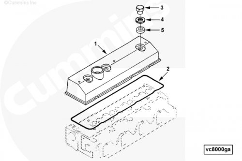 Шайба гайки крепления клапанной крышки для двигателя Cummins B 3.3