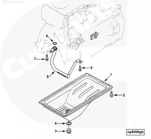 Болт крепления трубки маслозаборной поддона для двигателя Cummins B 3.3