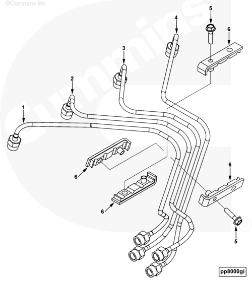 Зажим трубок топливных для двигателя Cummins B 3.3