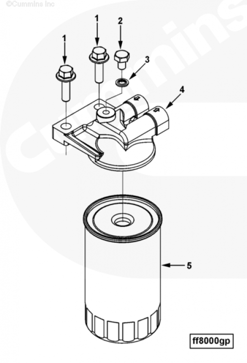 Фильтр топливный FF5638 для двигателя Cummins B 3.3