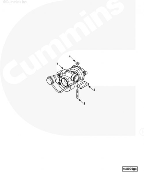 Прокладка турбокомпрессора для двигателя Cummins B 3.3