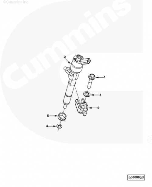 Уплотнение форсунки для двигателя Cummins B 3.3