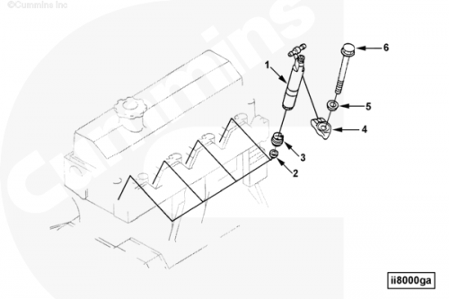 Фиксатор форсунки для двигателя Cummins B 3.3