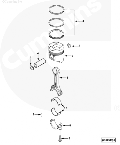 Поршень для двигателя Cummins B 3.3