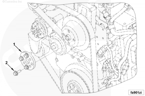 Болт крепления пластины шкива вентилятора для двигателя Cummins ISF 3.8L