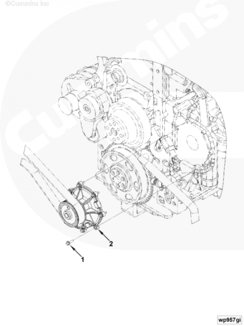 Болт крепления помпы водяной для двигателя Cummins ISF 3.8L