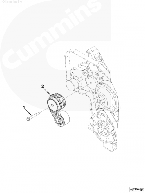 Болт натяжителя ремня для двигателя Cummins ISF 3.8L