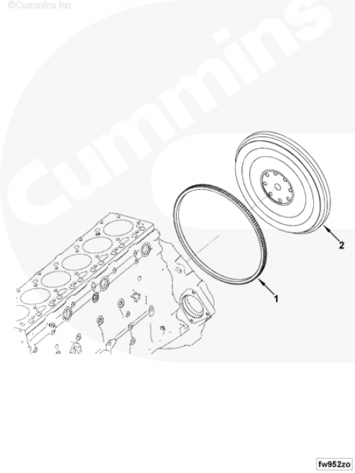 Маховик для двигателя Cummins ISF 3.8L