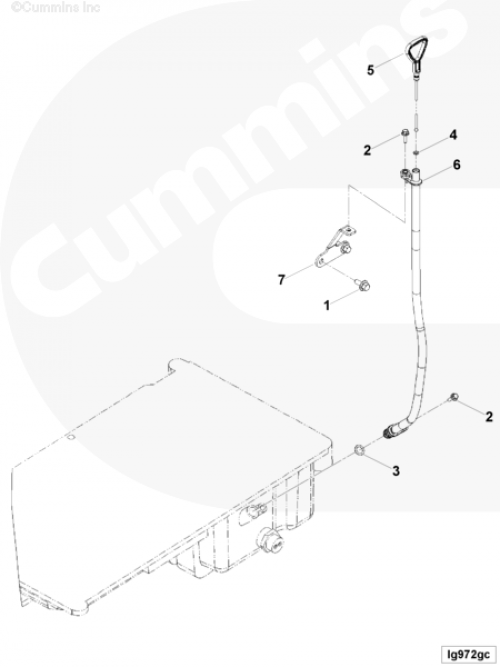 Щуп уровня масла для двигателя Cummins ISF 3.8L