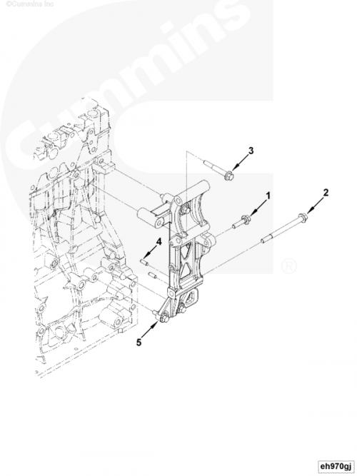 Кронштейн генератора для двигателя Cummins ISF 3.8L