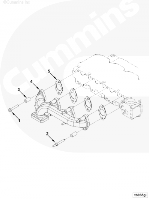 Болт крепления выпускного коллектора для двигателя Cummins ISF 3.8L
