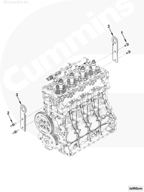 Болт крепления кронштейна демонтажного для двигателя Cummins ISF 3.8L