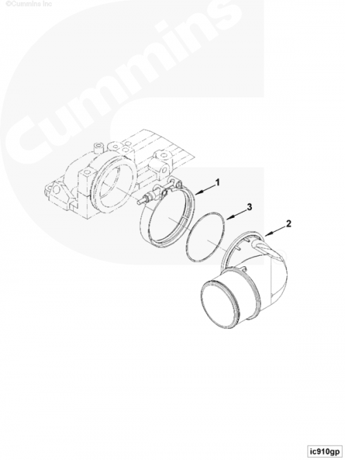 Кольцо уплотнительное воздушного патрубка для двигателя Cummins ISF 3.8L
