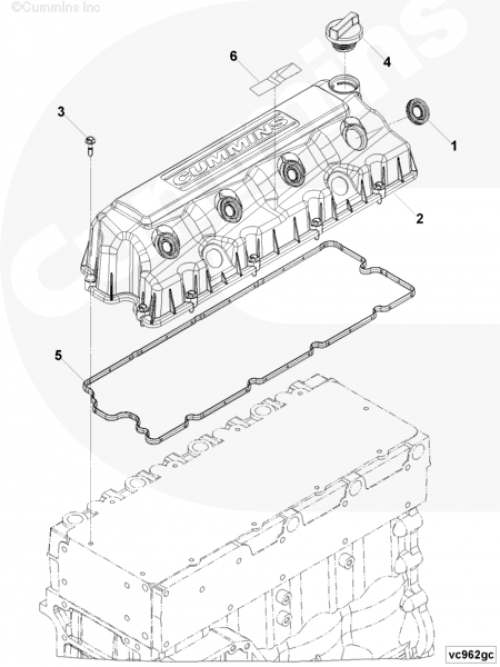 Крышка клапанная для двигателя Cummins ISF 3.8L