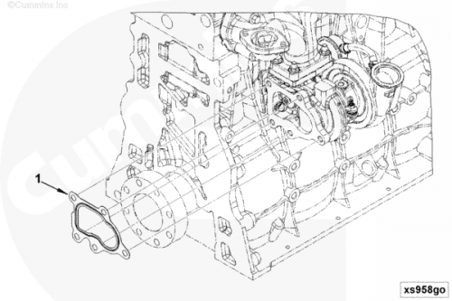 Прокладка патрубка выпускной системы для двигателя Cummins ISF 3.8L