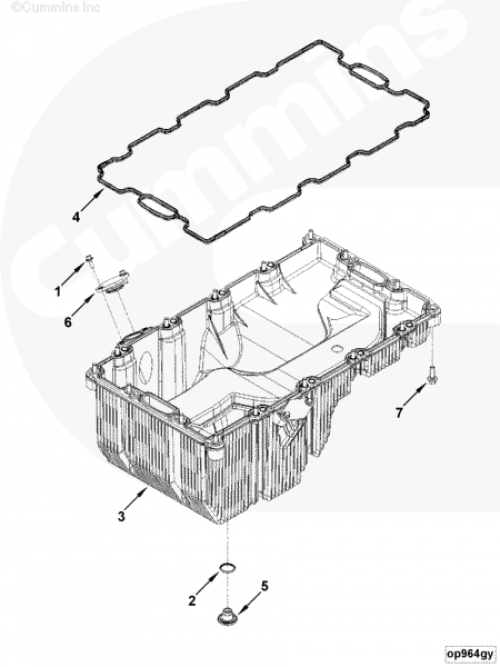 Прокладка поддона масляного картера 12 л для двигателя Cummins ISF 3.8L