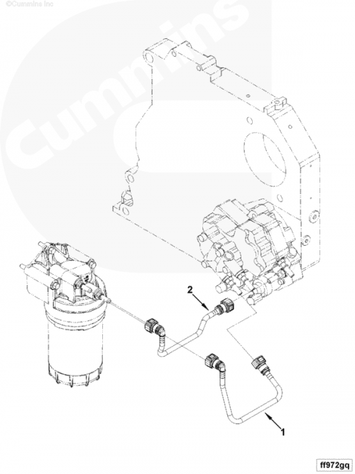 Трубка топливная от фильтра к ТНВД для двигателя Cummins ISF 3.8L