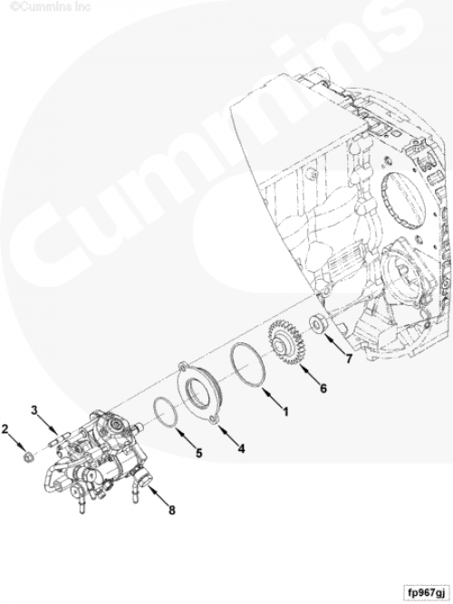 Шпилька ТНВД для двигателя Cummins ISF 3.8L