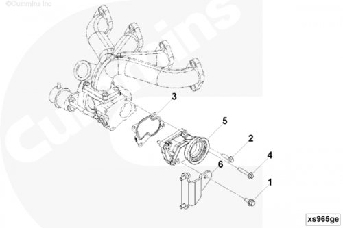 Фланец турбины для двигателя Cummins ISF 3.8L