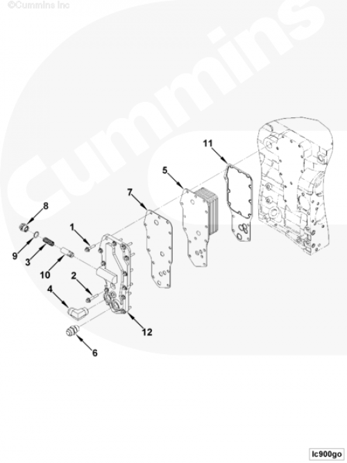 Корпус маслоохладителя для двигателя Cummins 4BT / EQB
