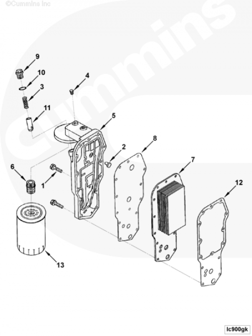 Фильтр масляный для двигателя Cummins 4BT / EQB