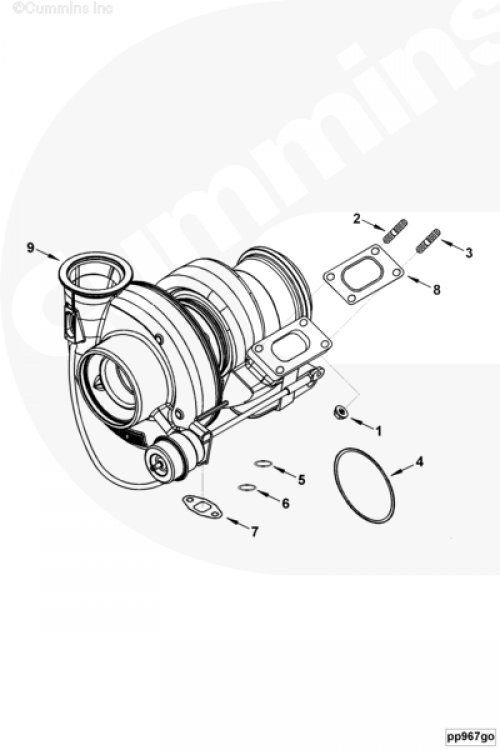 Турбокомпрессор для двигателя Cummins 4BT / EQB