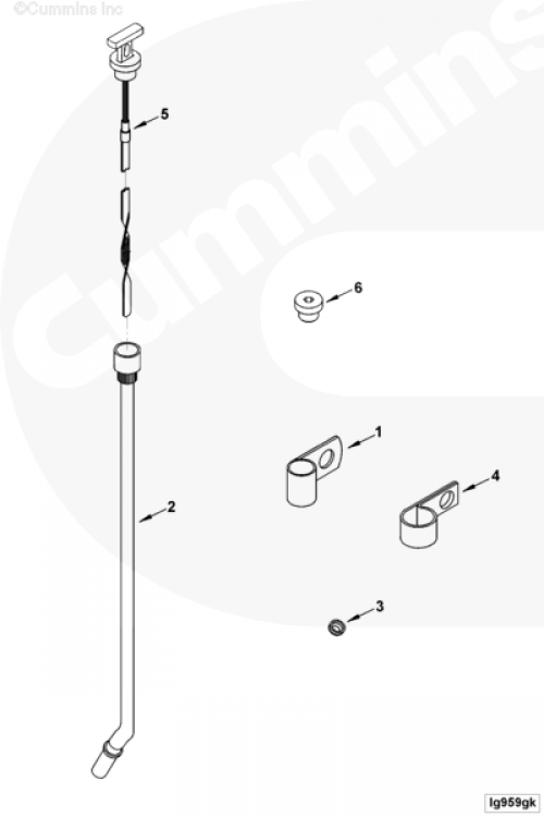 Трубка щупа уровня масла для двигателя Cummins 4ISBе 3.9L