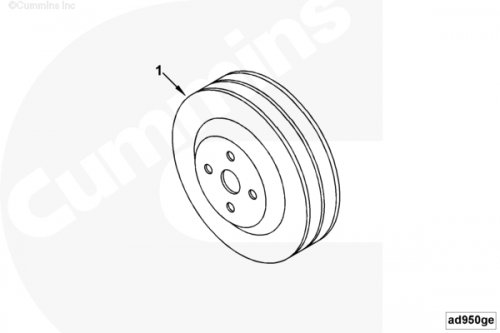 Шкив вентилятора для двигателя Cummins 4ISBе 3.9L
