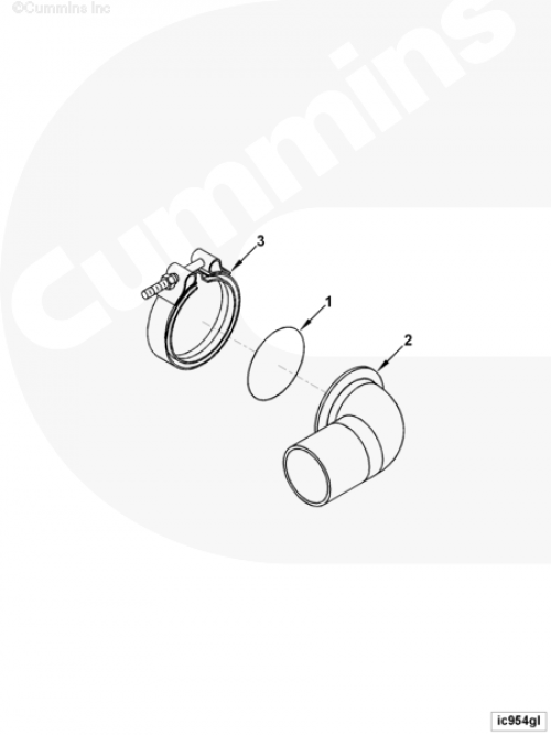 Хомут патрубка забора воздуха для двигателя Cummins 4ISBе 3.9L