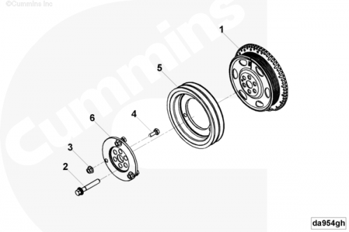 Адаптер демпфера для двигателя Cummins 4ISBе 4.5L